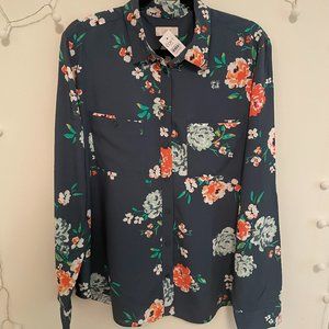 NWT Floral Button Down